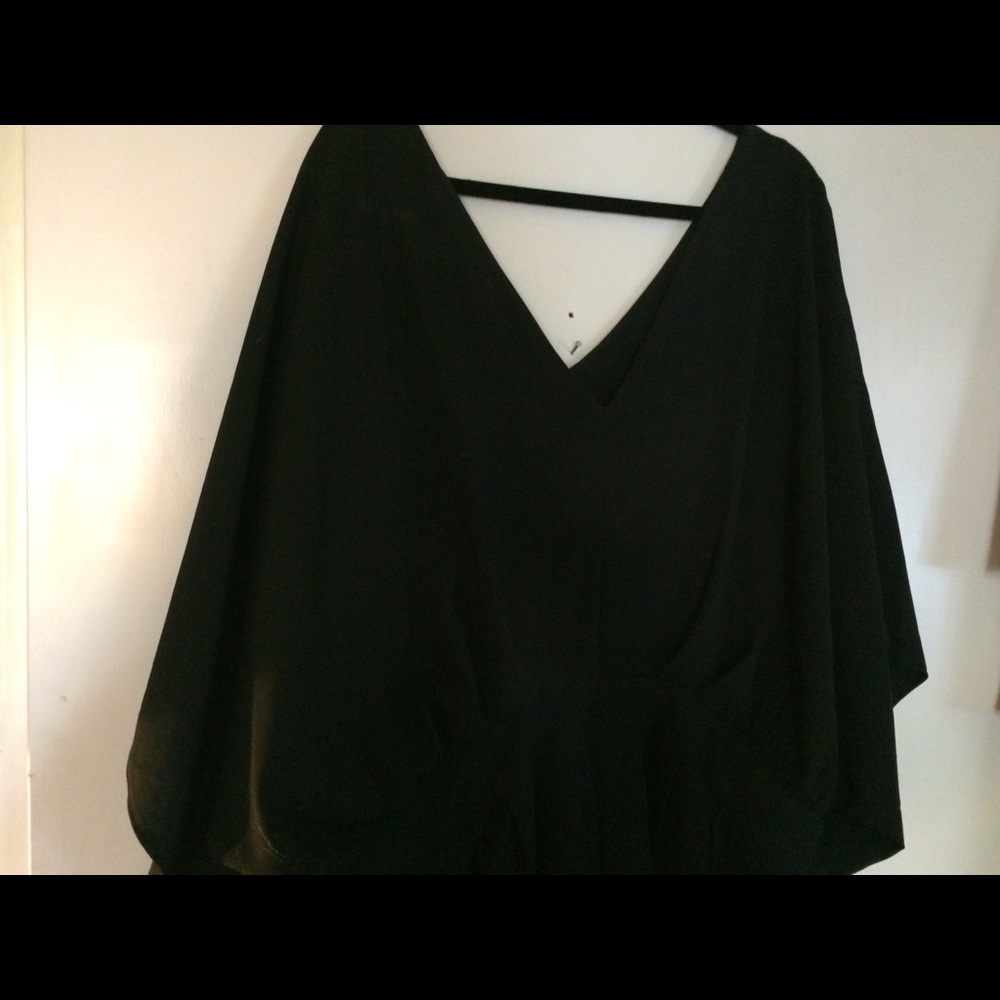 ASOS CURVE Kimono V-neck jumpsuit with peg legs.